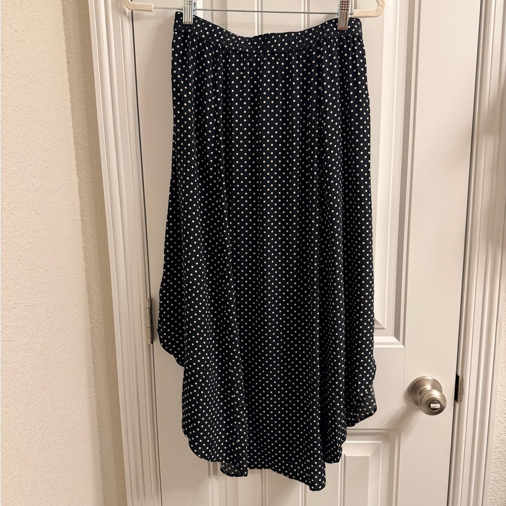 Gap Polka Dot Button-Down Midi Skirt black and white size Small NWOT - Picture 3 of 6